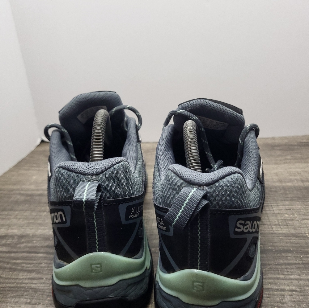 Salomon Women’s  Grey Teal Athletic Trail Shoes - Picture 5 of 10